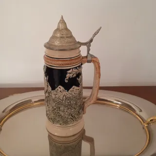 Boccale da birra tedesco vintage. Steinkrug.