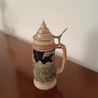 Boccale da birra tedesco vintage. Steinkrug.