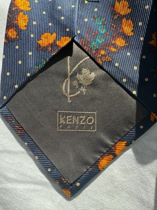 Cravatta Kenzo fantasia floreale seta vintage