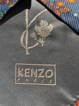 Cravatta Kenzo fantasia floreale seta vintage