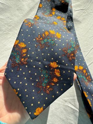 Cravatta Kenzo fantasia floreale seta vintage