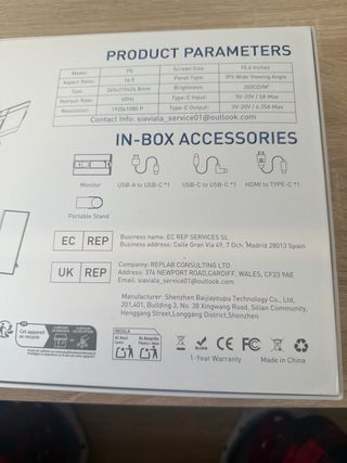 Pantalla/monitor Portátil Dual (segunda pantalla)