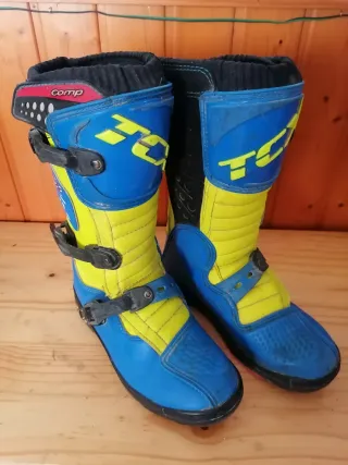 Botas Moto Enduro Azul y Amarillo