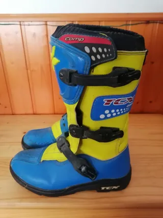 Botas Moto Enduro Azul y Amarillo