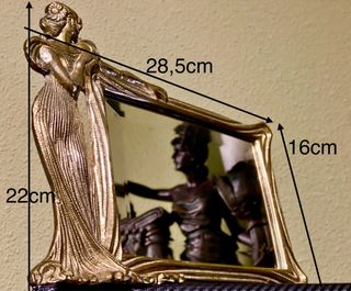 Espejo/Escultura Modernista Bronce