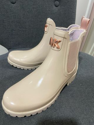 Botas de agua Michael Kors beige y rosa