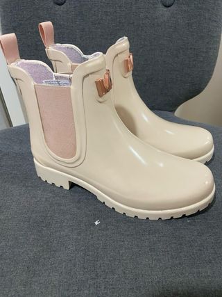Botas de agua Michael Kors beige y rosa
