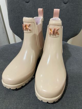 Botas de agua Michael Kors beige y rosa
