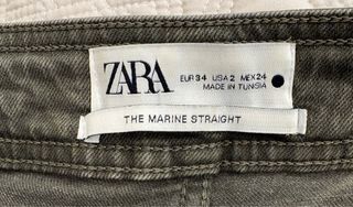 Pantalón Zara Marine Straight Verde Caqui