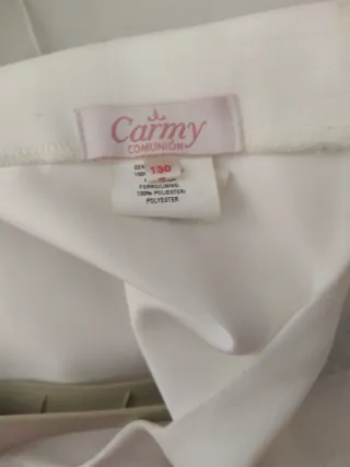 Vestido de Comunión Niña Blanco Roto