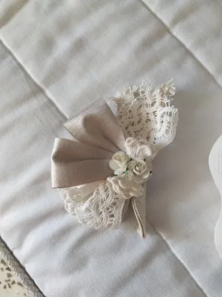 Vestido de Comunión Niña Blanco Roto