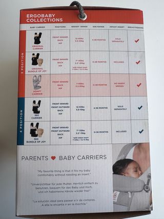 Ergobaby Adapt Mochila Portabebés Gris