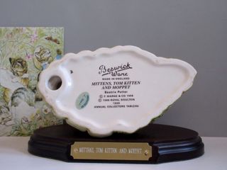 Grande Statuetta Gattini Beatrix Potter Porcellana