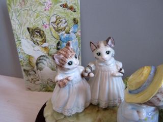 Grande Statuetta Gattini Beatrix Potter Porcellana