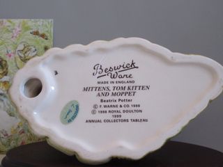 Grande Statuetta Gattini Beatrix Potter Porcellana