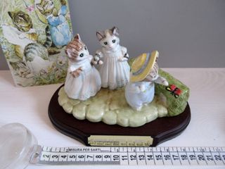 Grande Statuetta Gattini Beatrix Potter Porcellana