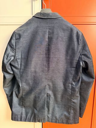 Americana pana azul hombre.