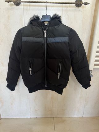 Giubbino nero bambino con cappuccio