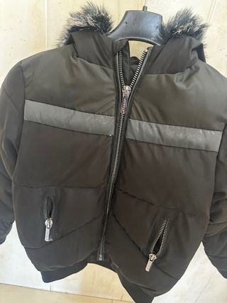 Giubbino nero bambino con cappuccio