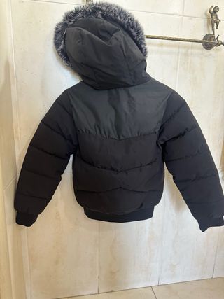 Giubbino nero bambino con cappuccio