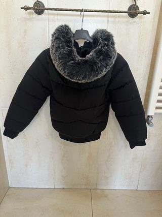 Giubbino nero bambino con cappuccio