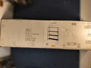 Estantería MDF y Metal 4 Niveles 110×40×140 cm