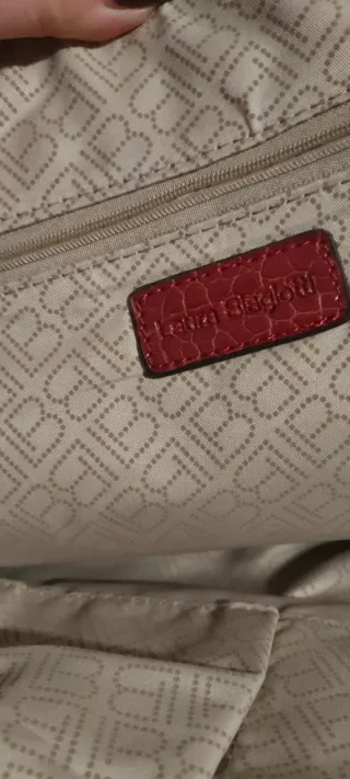 Borsa Laura Biagiotti donna bordeaux con dettagli