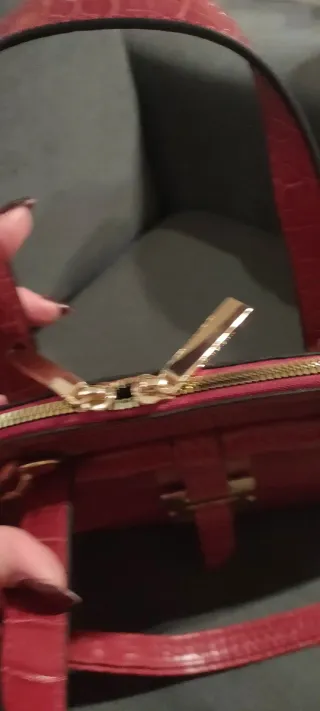 Borsa Laura Biagiotti donna bordeaux con dettagli