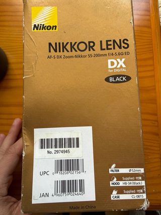 Objetivo Nikon DX 55-200mm f/4-5.6G ED