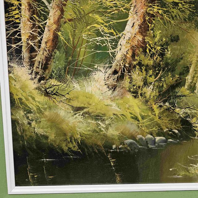 20-  OLEO SOBRE TELA S/FIRMAR ARROYO BOSQUE
