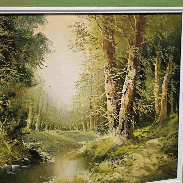 20-  OLEO SOBRE TELA S/FIRMAR ARROYO BOSQUE