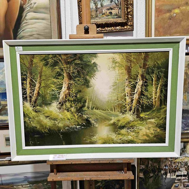 20-  OLEO SOBRE TELA S/FIRMAR ARROYO BOSQUE