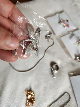 Lote Bisutería: Broches, Collares, Anillos