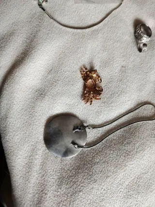 Lote Bisutería: Broches, Collares, Anillos