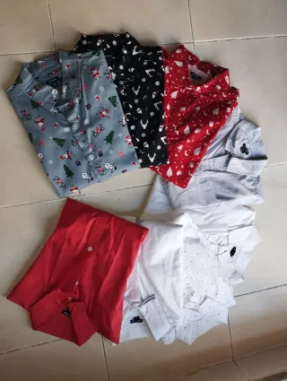 Confezione di 8 camicie per bambino. Taglia 8 anni Kiabi. M/L