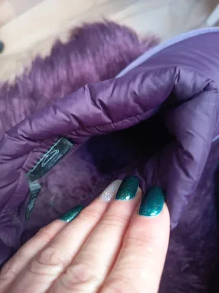 Botines morados acolchados