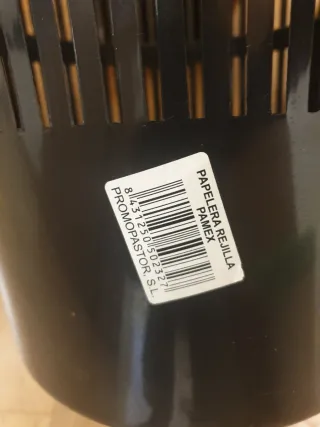 Lote 3 papeleras oficina/habitación negras