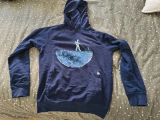 Sudadera azul Wituka con capucha