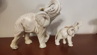 Set 2 Elefantes Decorativos Suerte