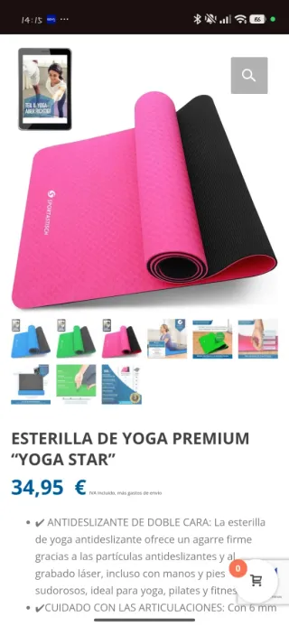 Esterilla y bloques de pilates