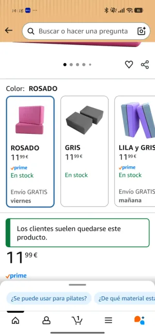 Esterilla y bloques de pilates