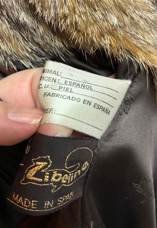 Abrigo de zorro auténtico