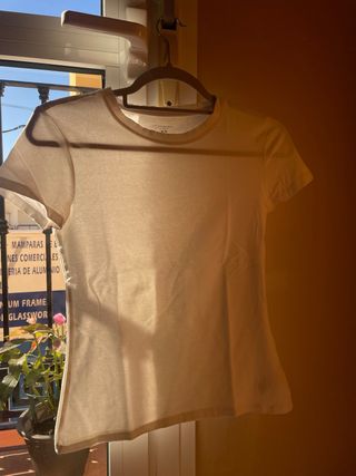 Camiseta básica blanca Primark Talla XS