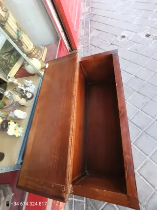 Baúl Madera Vintage Mimbre