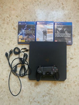 Consola PS4 Slim 1TB Negra + 3 Juegos