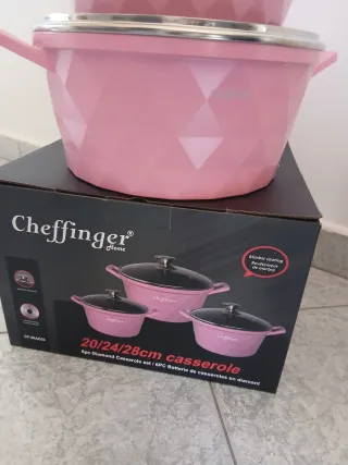 Set 3 Casserole Cheffinger Rosa