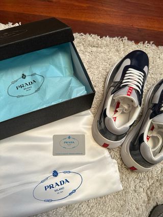 Prada Cup Zapatillas Azul y Blanco