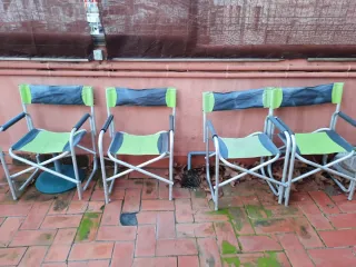 Sillas de camping plegables (4 unidades)