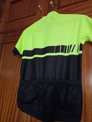 Maillot Ciclismo Infantil Neón y Negro