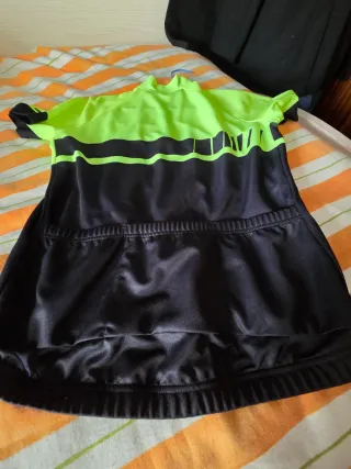 Maillot Ciclismo Infantil Neón y Negro